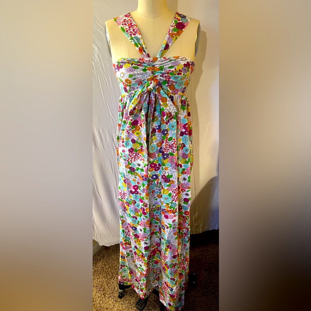 Summer Dress ( Joe Boxer). Small. Colorful flower and hearts print.